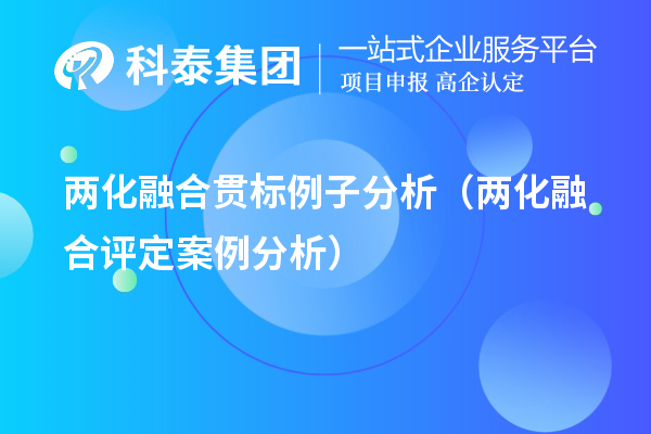 两化融合贯标例子分析(两化融合评定案例分析)