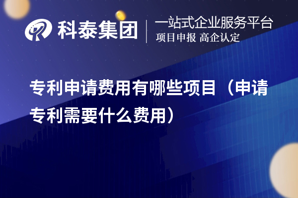 专利申请费用有哪些项目(申请专利需要什么费用)
