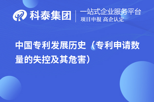 中国专利发展历史(专利申请数量的失控及其危害)