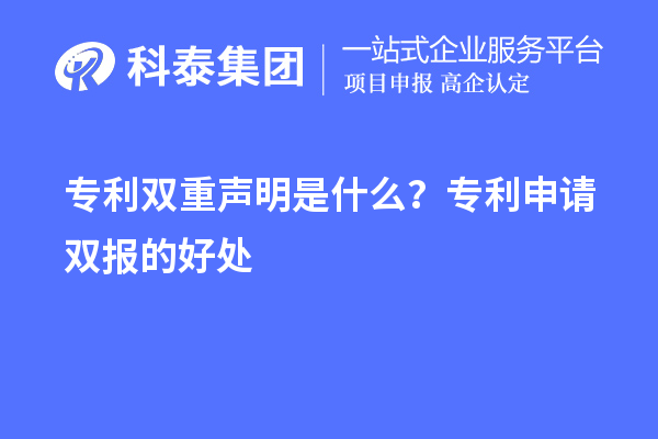 专利双重声明是什么?专利申请双报的好处