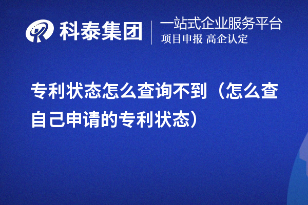 专利状态怎么查询不到(怎么查自己申请的专利状态)