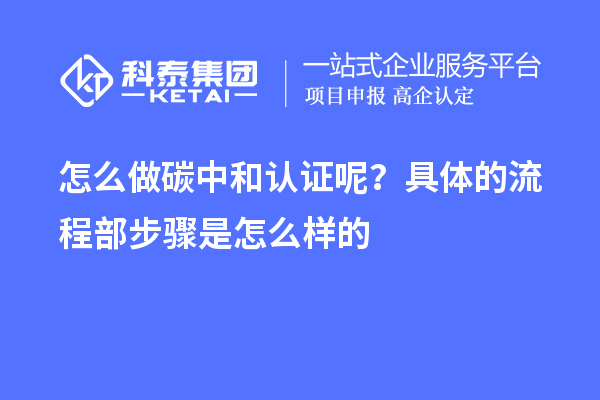 怎么做碳中和认证呢?具体的流程部步骤是怎么样的