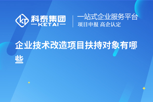 企业技术改造项目扶持对象有哪些
