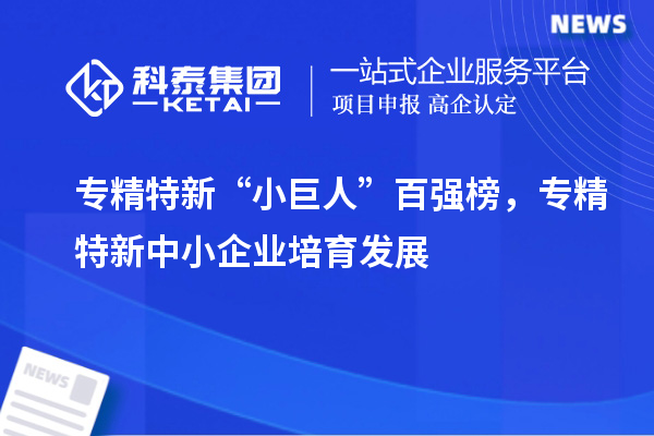 专精特新“小巨人”百强榜,<a href=//jiuyouhuitech.com/fuwu/zhuanjingtexin.html target=_blank class=infotextkey>专精特新中小企业</a>培育发展