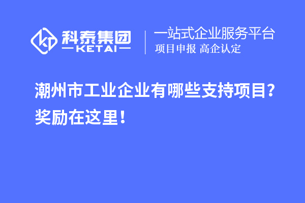 潮州市工业企业有哪些支持项目?奖励在这里!