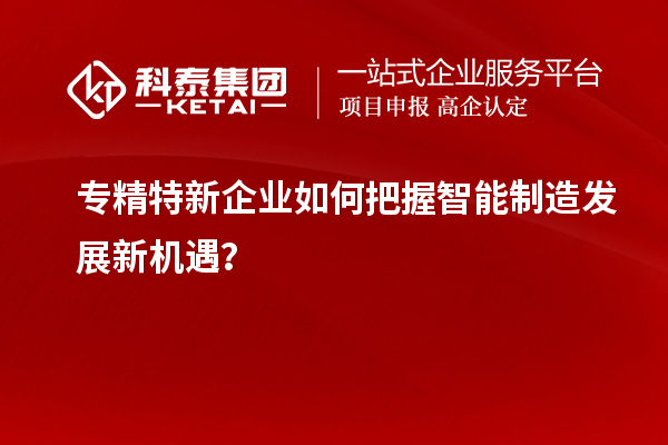 专精特新企业如何把握智能制造发展新机遇?