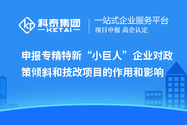 申报专精特新“小巨人”企业对政策倾斜和<a href=//jiuyouhuitech.com/fuwu/jishugaizao.html target=_blank class=infotextkey>技改</a>项目的作用和影响