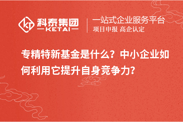专精特新基金是什么?中小企业如何利用它提升自身竞争力?