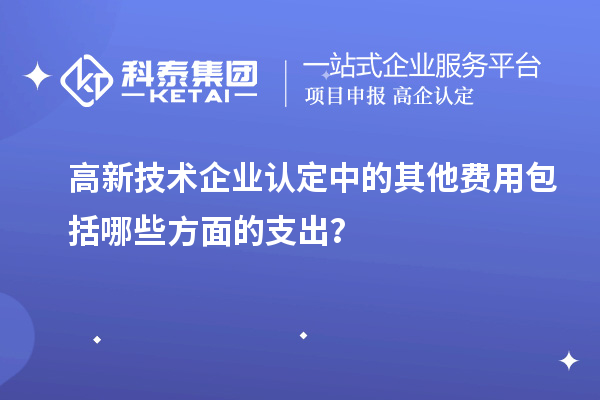 高新技术企业认定中的其他费用包括哪些方面的支出?