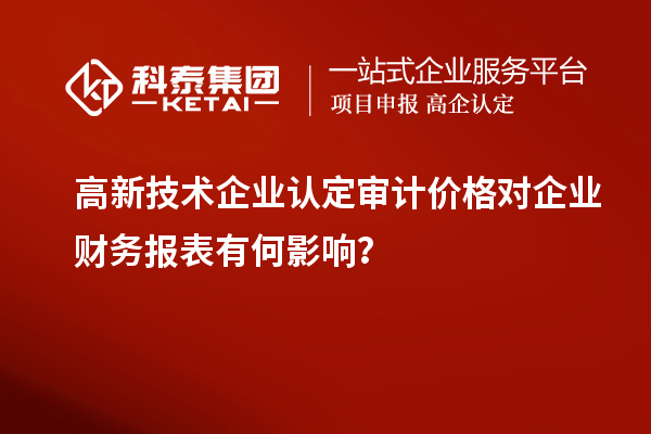 高新技术企业认定审计价格对企业财务报表有何影响?