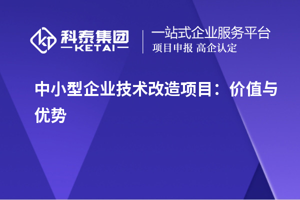 中小型企业技术改造项目:价值与优势