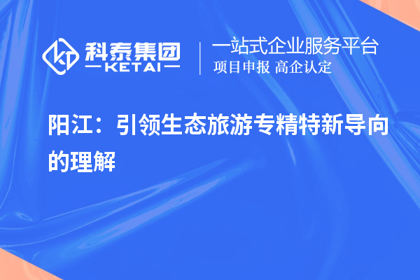 阳江:引领生态旅游专精特新导向的理解