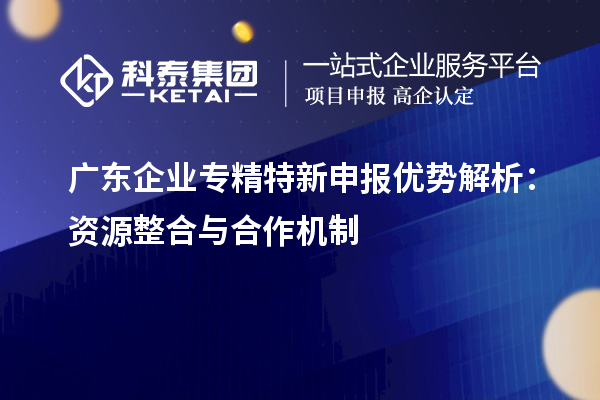 广东企业专精特新申报优势解析:资源整合与合作机制