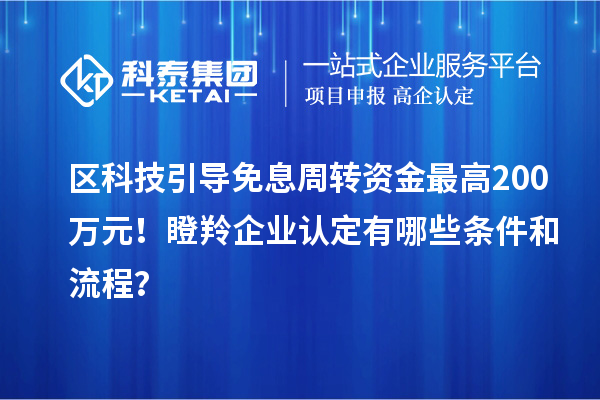 区科技引导免息周转资金最高200万元!<a href=//jiuyouhuitech.com/fuwu/dengling.html target=_blank class=infotextkey>瞪羚企业认定</a>有哪些条件和流程?