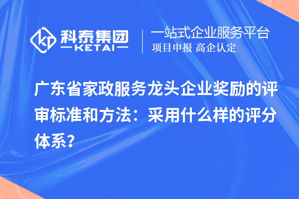 广东省家政服务龙头企业奖励的评审标准和方法:采用什么样的评分体系?