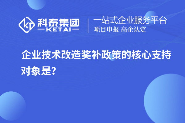 企业技术改造奖补政策的核心支持对象是?