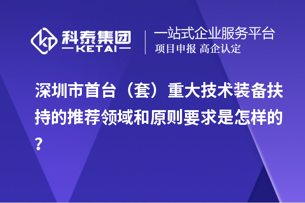 深圳市首台(套)重大技术装备扶持的推荐领域和原则要求是怎样的?