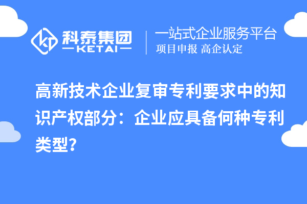高新技术企业复审专利要求中的知识产权部分:企业应具备何种专利类型?