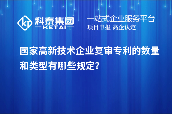 国家高新技术企业复审专利的数量和类型有哪些规定?