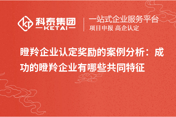 <a href=//jiuyouhuitech.com/fuwu/dengling.html target=_blank class=infotextkey>瞪羚企业认定</a>奖励的案例分析:成功的瞪羚企业有哪些共同特征