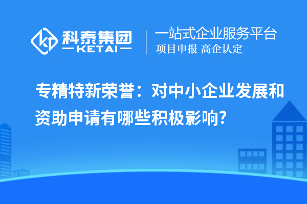 专精特新荣誉:对中小企业发展和资助申请有哪些积极影响?