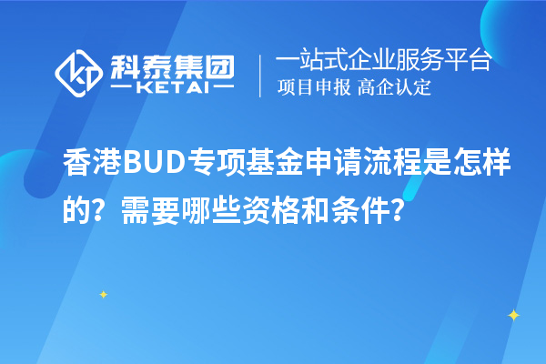 香港BUD专项基金申请流程是怎样的?需要哪些资格和条件?