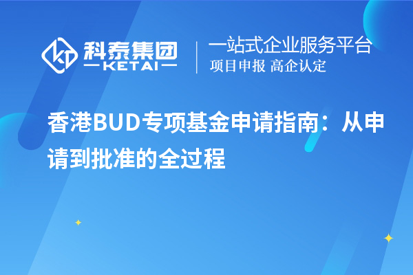 香港BUD专项基金申请指南:从申请到批准的全过程