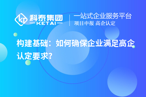 构建基础:如何确保企业满足高企认定要求?