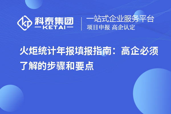 火炬统计年报填报指南:高企必须了解的步骤和要点