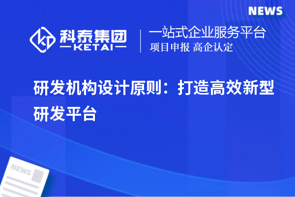 研发机构设计原则:打造高效新型研发平台