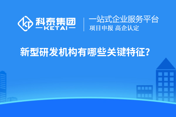 新型研发机构有哪些关键特征?