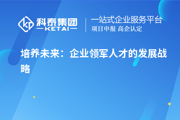 培养未来:企业领军人才的发展战略