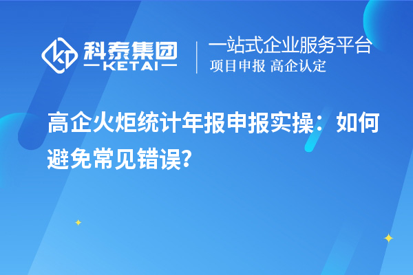 高企火炬统计年报申报实操:如何避免常见错误?