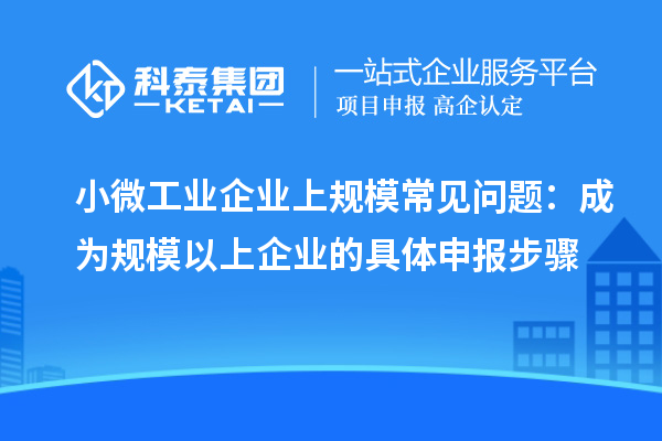 小微工业企业上规模常见问题:成为规模以上企业的具体申报步骤