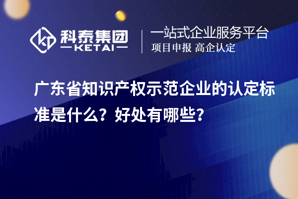 广东省知识产权示范企业的认定标准是什么?好处有哪些?