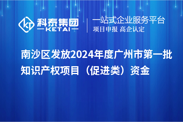 南沙区发放2024年度广州市第一批知识产权项目(促进类)资金