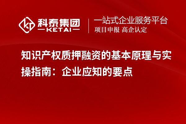 知识产权质押融资的基本原理与实操指南:企业应知的要点