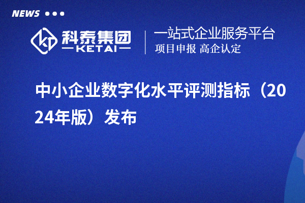 中小企业数字化水平评测指标(2024年版)发布