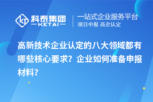 高新技术企业认定的八大领域都有哪些核心要求?企业如何准备申报材料?