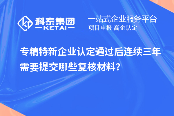 专精特新企业认定通过后连续三年需要提交哪些复核材料?