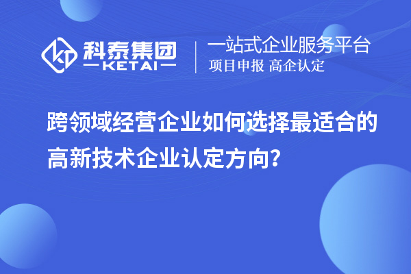 跨领域经营企业如何选择最适合的高新技术企业认定方向?