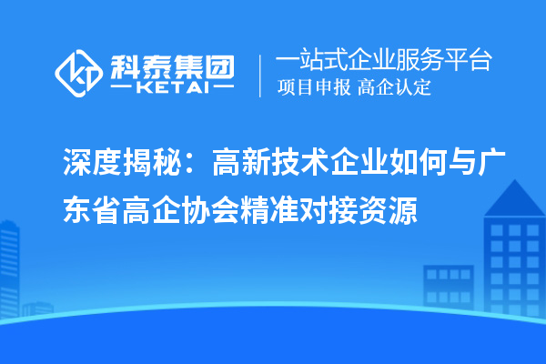 深度揭秘:高新技术企业如何与广东省高企协会精准对接资源