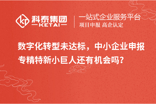 数字化转型未达标,中小企业申报专精特新小巨人还有机会吗?