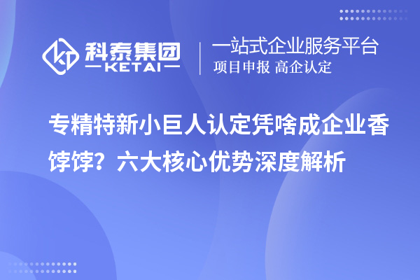 专精特新小巨人认定凭啥成企业香饽饽?六大核心优势深度解析