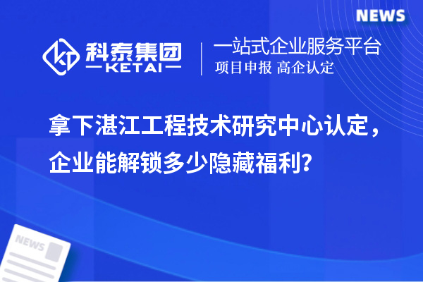 拿下湛江工程技术研究中心认定,企业能解锁多少隐藏福利?