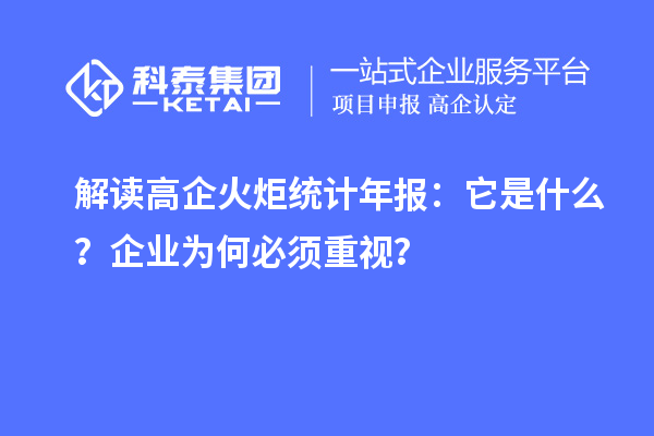 解读高企火炬统计年报:它是什么?企业为何必须重视?