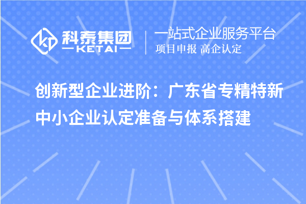 创新型企业进阶:广东省专精特新中小企业认定准备与体系搭建