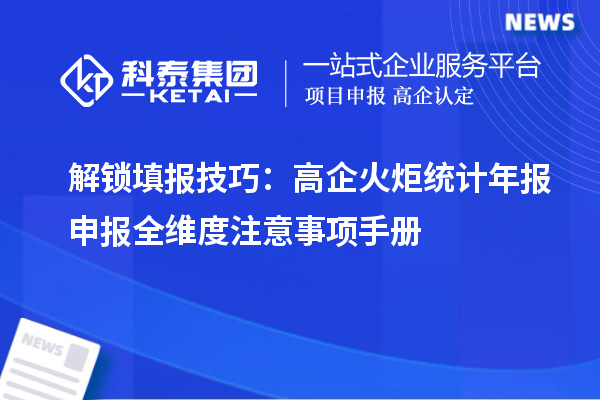 解锁填报技巧:高企火炬统计年报申报全维度注意事项手册