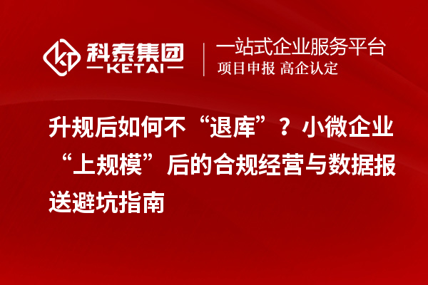 升规后如何不“退库”?小微企业“上规模”后的合规经营与数据报送避坑指南