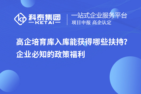 高企培育库入库能获得哪些扶持?企业必知的政策福利